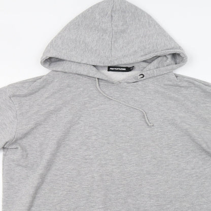 Pretty Little Thing Womens Grey   Pullover Hoodie Size 8