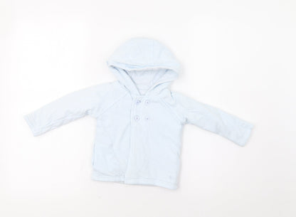 French Connection Baby Blue Striped  Overcoat Coatigan Size 6-9 Months