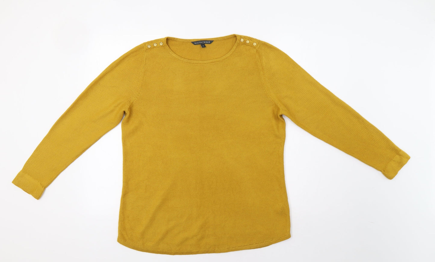 Womens UK Size 14 Bonmarché Yellow Pullover Jumper