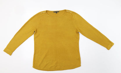 Womens UK Size 14 Bonmarché Yellow Pullover Jumper
