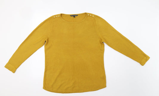 Womens UK Size 14 Bonmarché Yellow Pullover Jumper