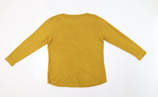 Womens UK Size 14 Bonmarché Yellow Pullover Jumper