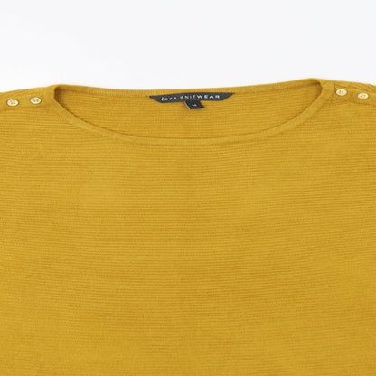 Womens UK Size 14 Bonmarché Yellow Pullover Jumper