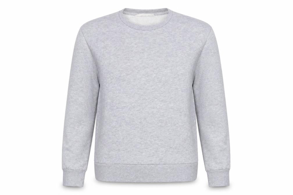 Front view of Primark women’s grey pullover sweatshirt, size UK 8