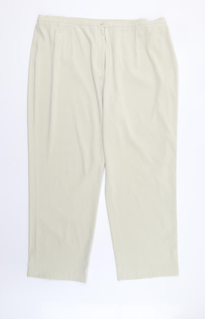 Womens UK Size 26 ELVI Regular Fit  Beige Trousers