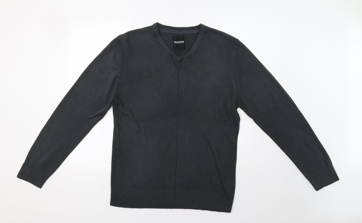 Additional front view of Peacocks men’s grey jumper, size L
