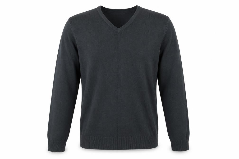 Front view of Peacocks men’s grey jumper, size L