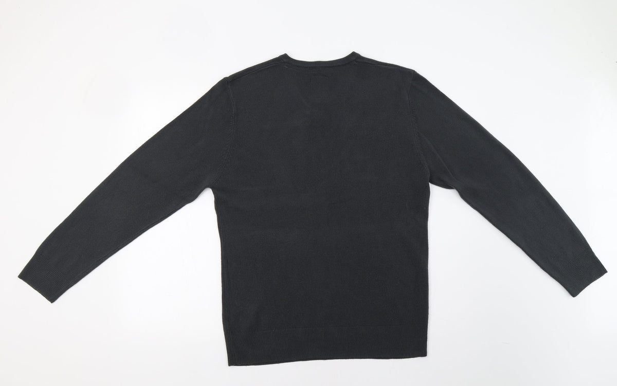 Back view of Peacocks men’s grey jumper, size L