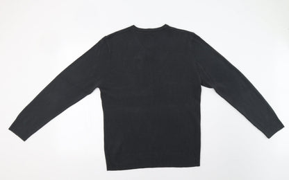 Back view of Peacocks men’s grey jumper, size L