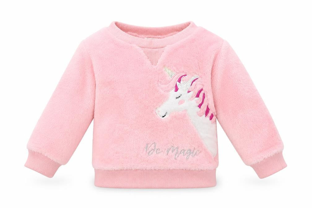 Front view of Very Baby Pink jumper, size 9-12, Months - Unicorn