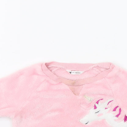 Very Baby Pink   Pullover Jumper Size 9-12 Months  - Unicorn