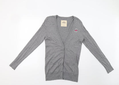 Hollistwr Womens Grey   Cardigan Jumper Size L