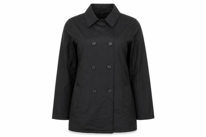 Front view of Internacionale women’s black jacket, size UK 10