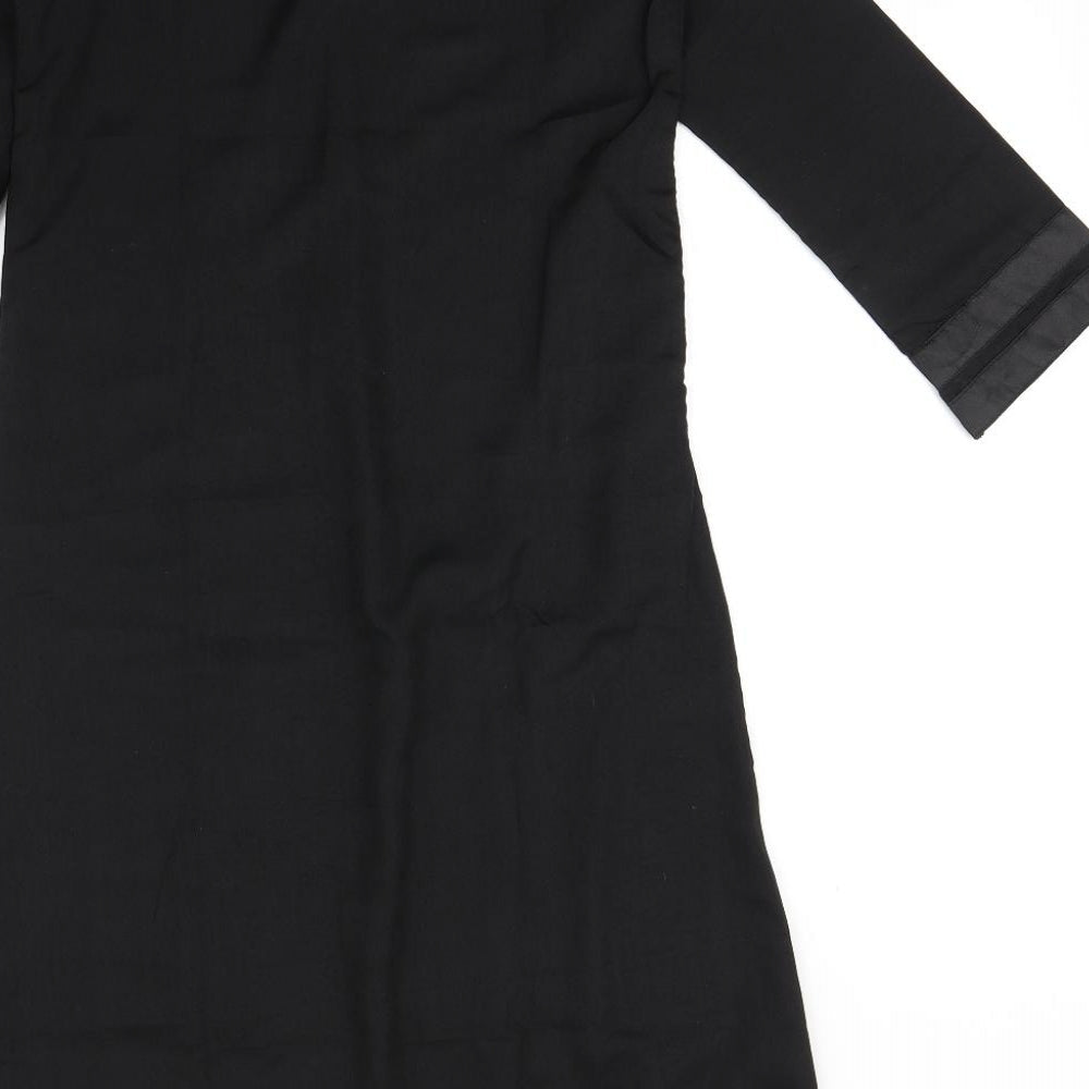 Brand and care label for Raheem women’s black a-line, size UK 42