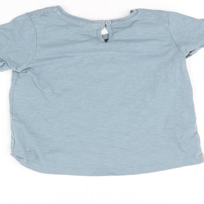 TU Girls Blue   Basic T-Shirt Size 3-4 Years