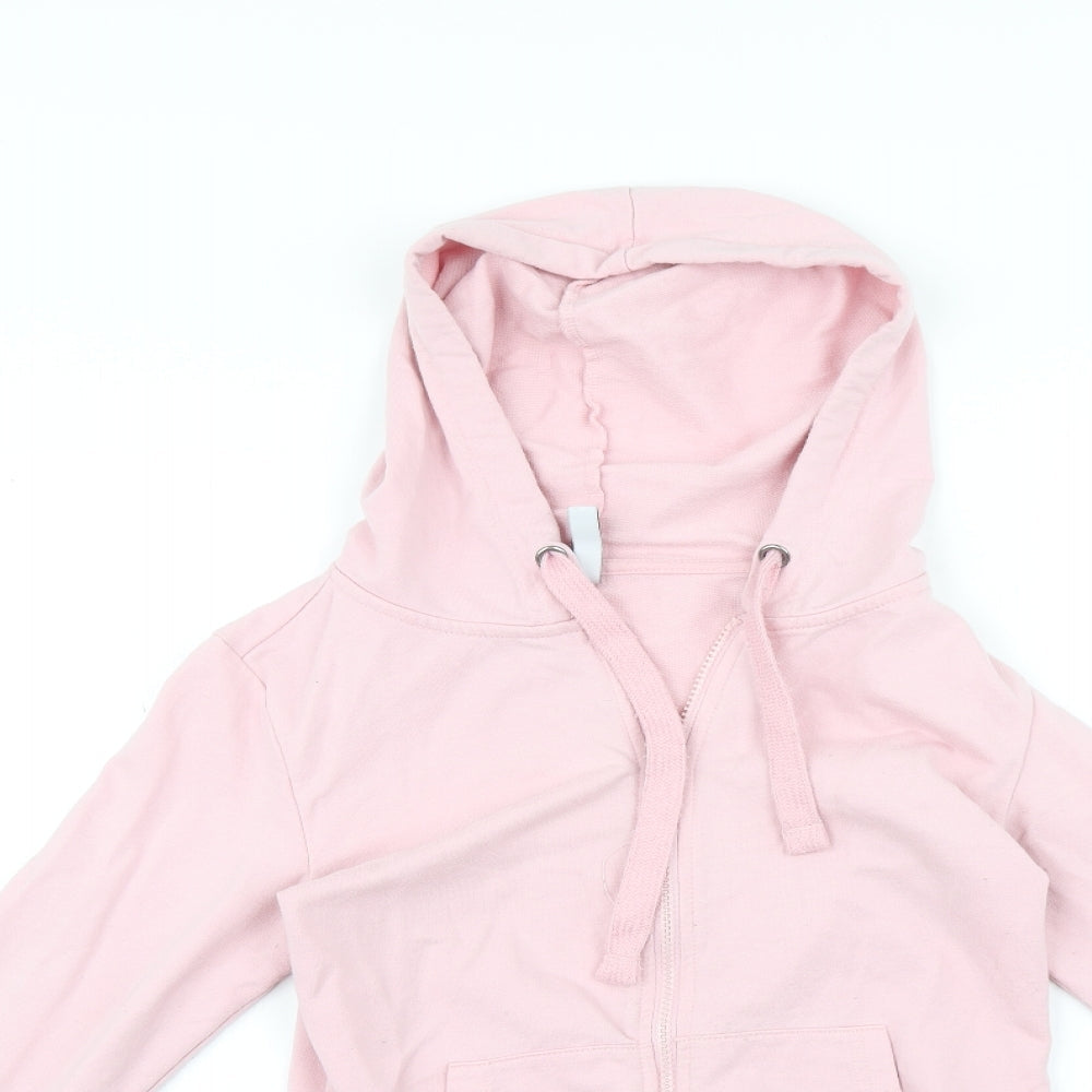 Close-up detail of Everme women’s pink full zip, size XS