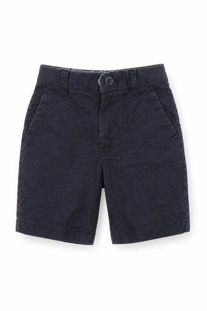 Front view of Next boys’ black chino shorts, size 5, years