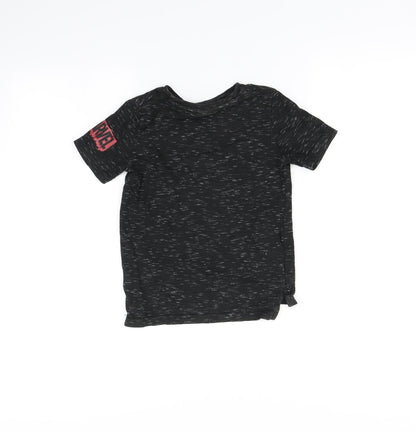 TU Boys Black   Basic T-Shirt Size 4 Years  - Marvel