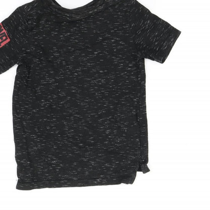 TU Boys Black   Basic T-Shirt Size 4 Years  - Marvel