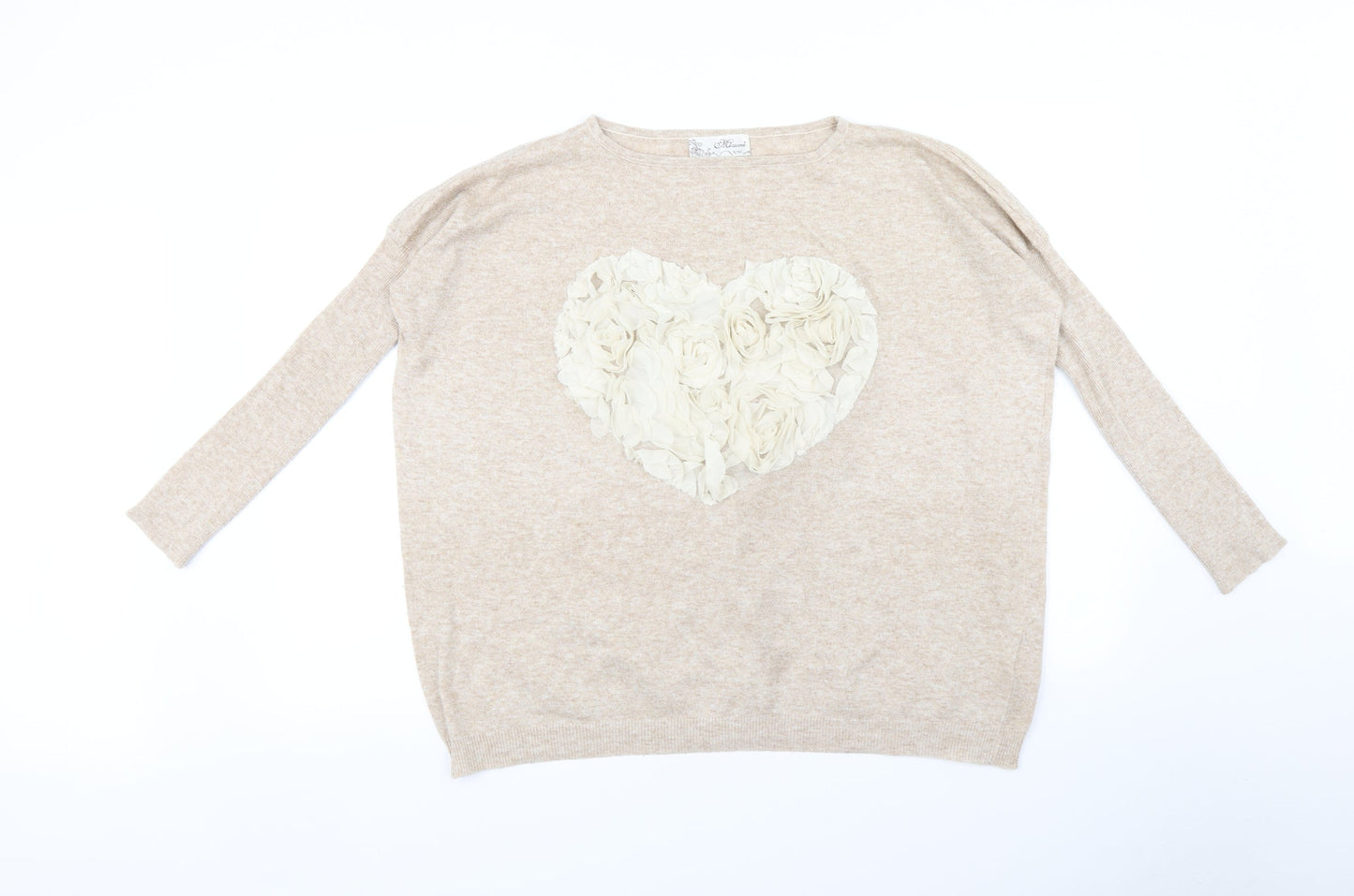 Mirami Womens Beige   Pullover Jumper Size M