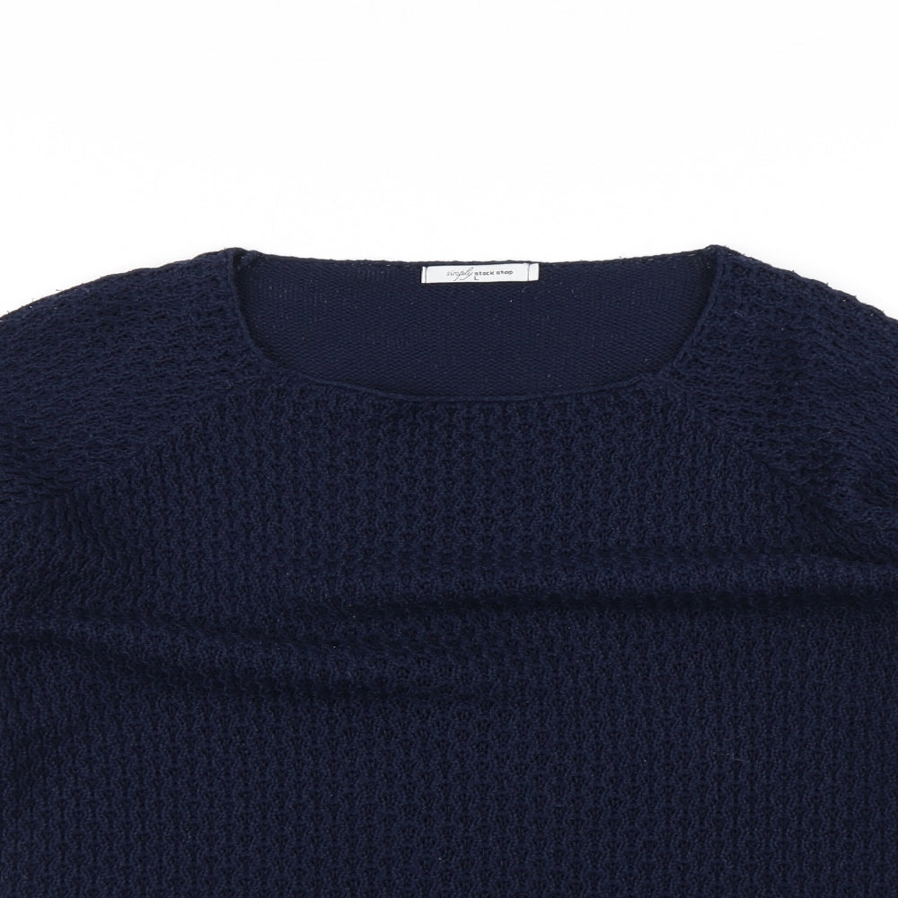 Womens UK Size L Simply Stock Shop Blue Pullover Jumper