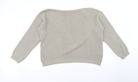 Missguided Womens Beige   Pullover Jumper Size M