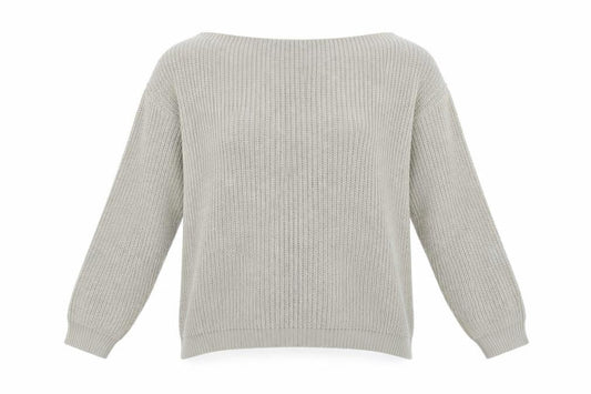 Front view of Missguided women’s beige jumper, size M