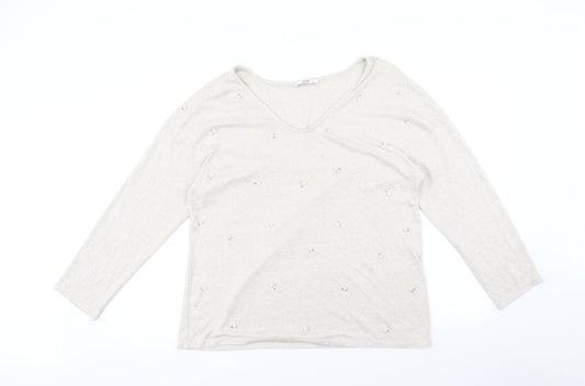 George Womens Beige   Pullover Jumper Size M