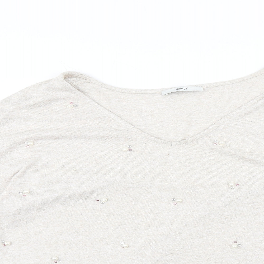 George Womens Beige   Pullover Jumper Size M