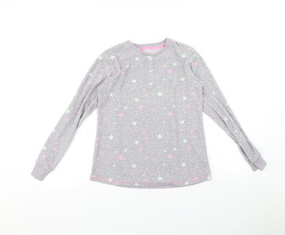 George Girls Grey    Pyjama Top Size 12 Years  - Star print