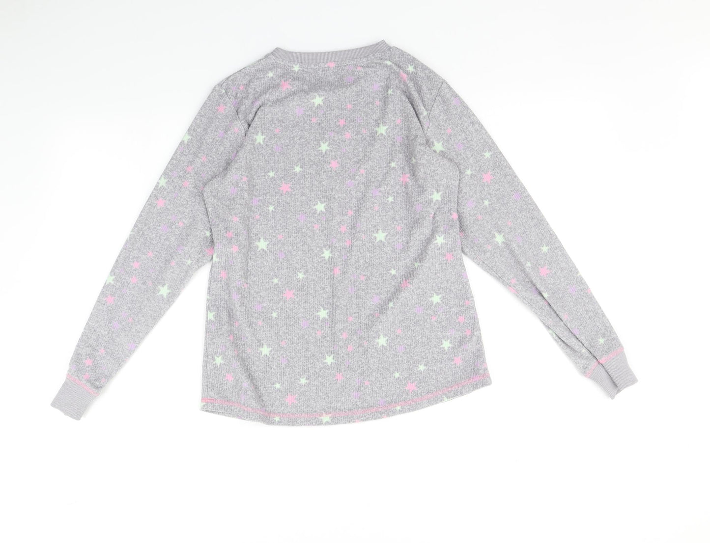 George Girls Grey    Pyjama Top Size 12 Years  - Star print
