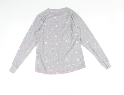 George Girls Grey    Pyjama Top Size 12 Years  - Star print