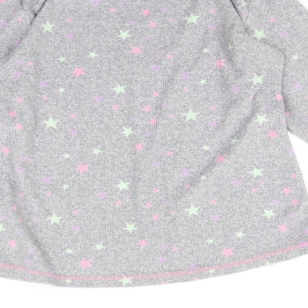 George Girls Grey    Pyjama Top Size 12 Years  - Star print