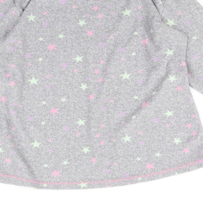 George Girls Grey    Pyjama Top Size 12 Years  - Star print