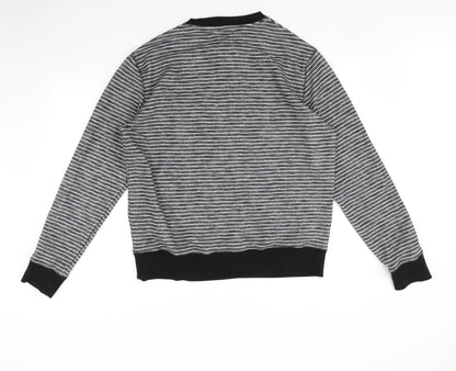 Cedr wood state Mens Grey Striped  Pullover Jumper Size XL