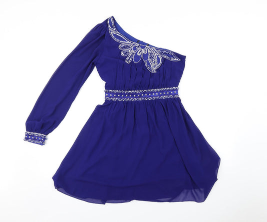 Quiz Womens Blue   A-Line  Size 10  - Cold shoulder