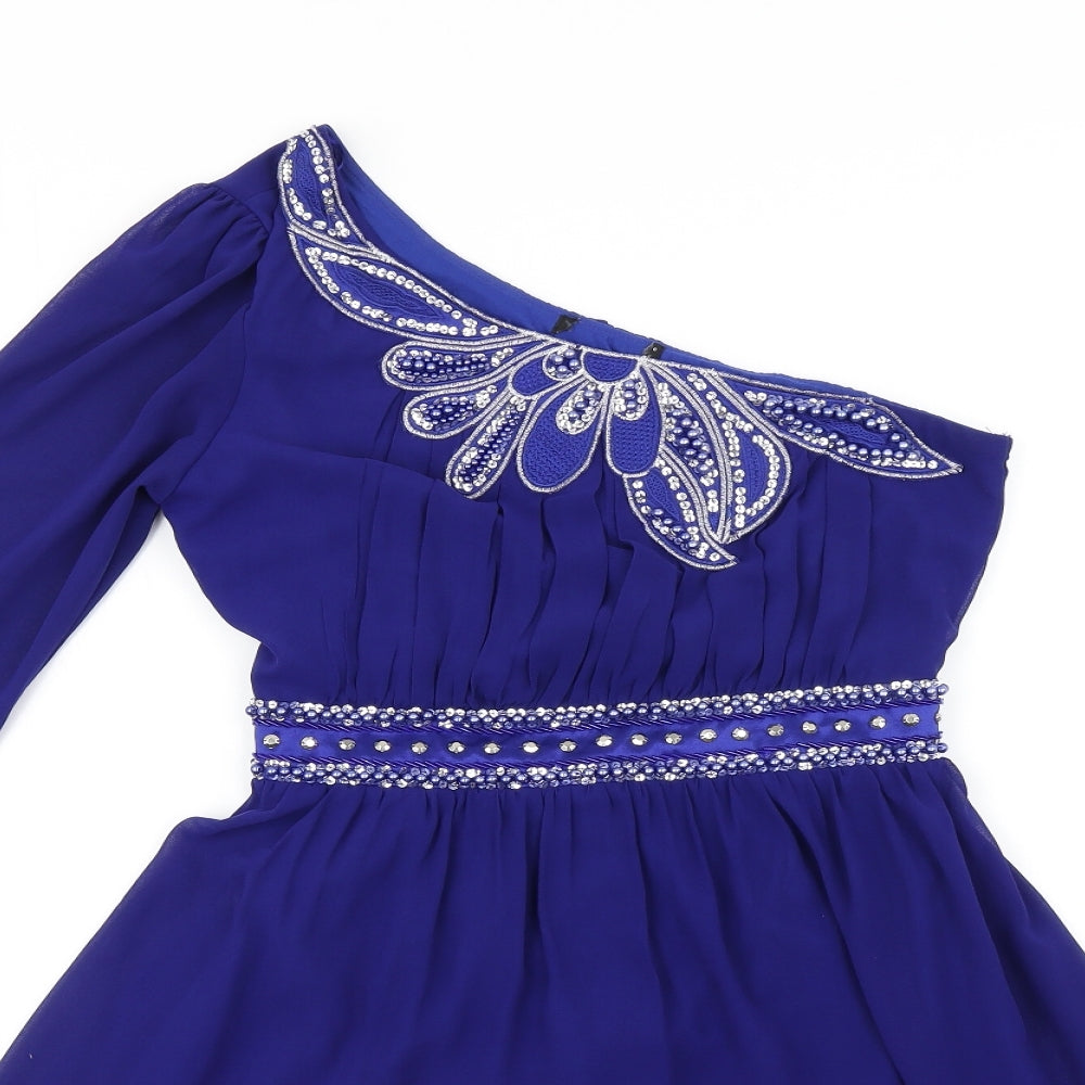 Quiz Womens Blue   A-Line  Size 10  - Cold shoulder