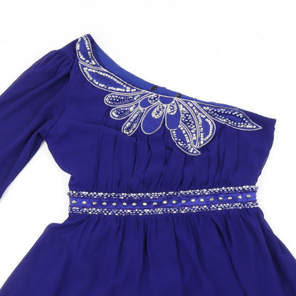 Quiz Womens Blue   A-Line  Size 10  - Cold shoulder