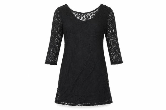 Front view of F&F women’s black a-line, size UK 10