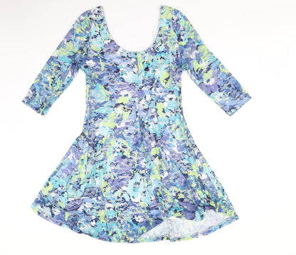 Stella Morgan Womens Blue Floral  Fit & Flare  Size 10