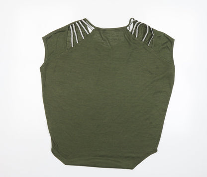 Womens UK Size  Flamant Rose Green Basic Blouse