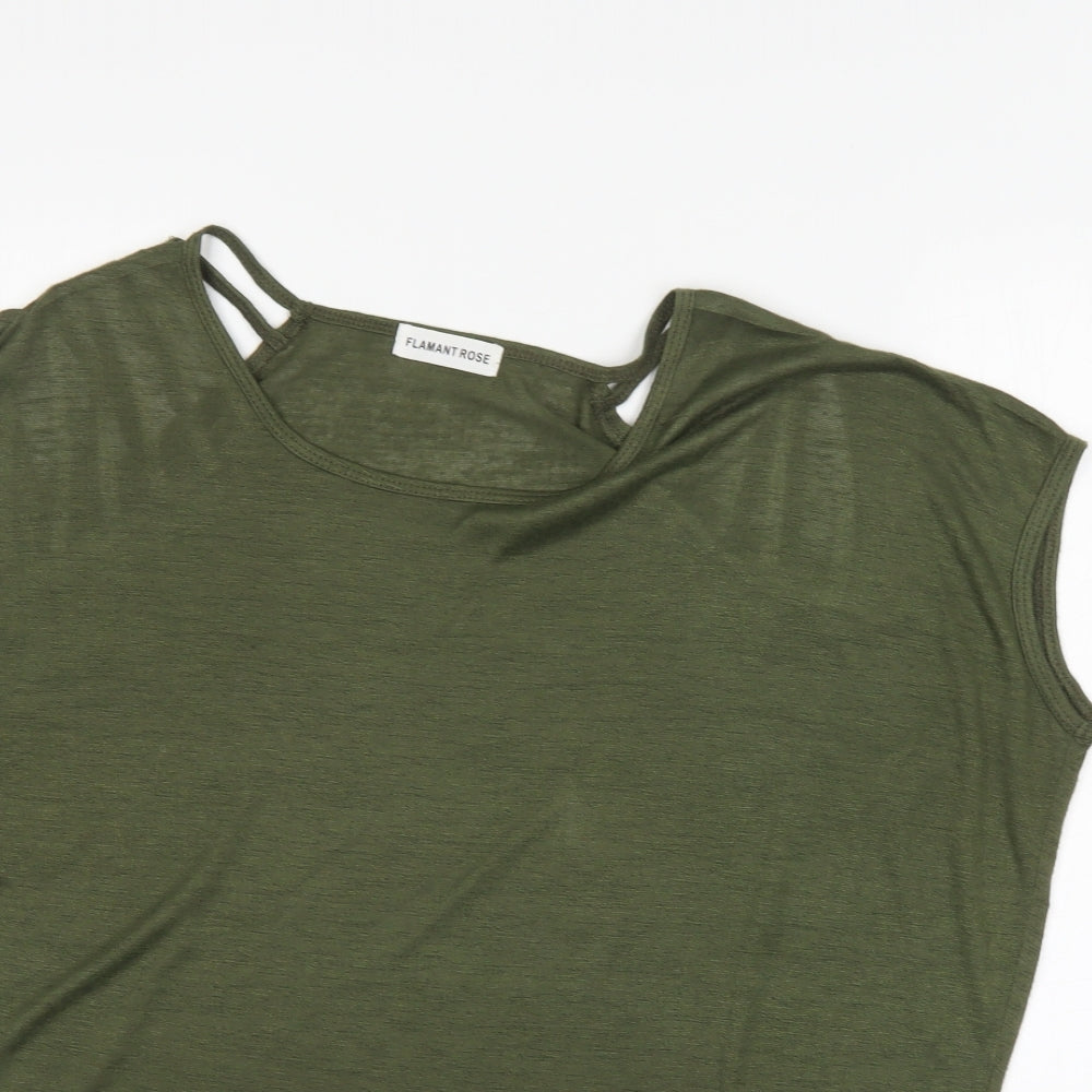 Womens UK Size  Flamant Rose Green Basic Blouse