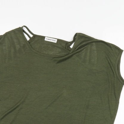 Womens UK Size  Flamant Rose Green Basic Blouse