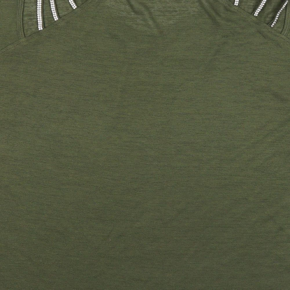 Womens UK Size  Flamant Rose Green Basic Blouse