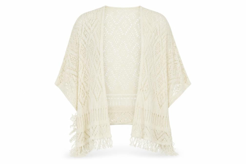 Womens UK Size 12 Atmosphere White Shrug Jumper