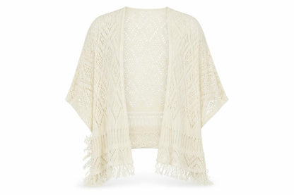 Womens UK Size 12 Atmosphere White Shrug Jumper
