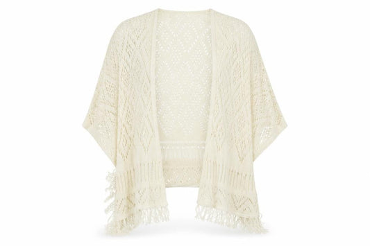 Womens UK Size 12 Atmosphere White Shrug Jumper