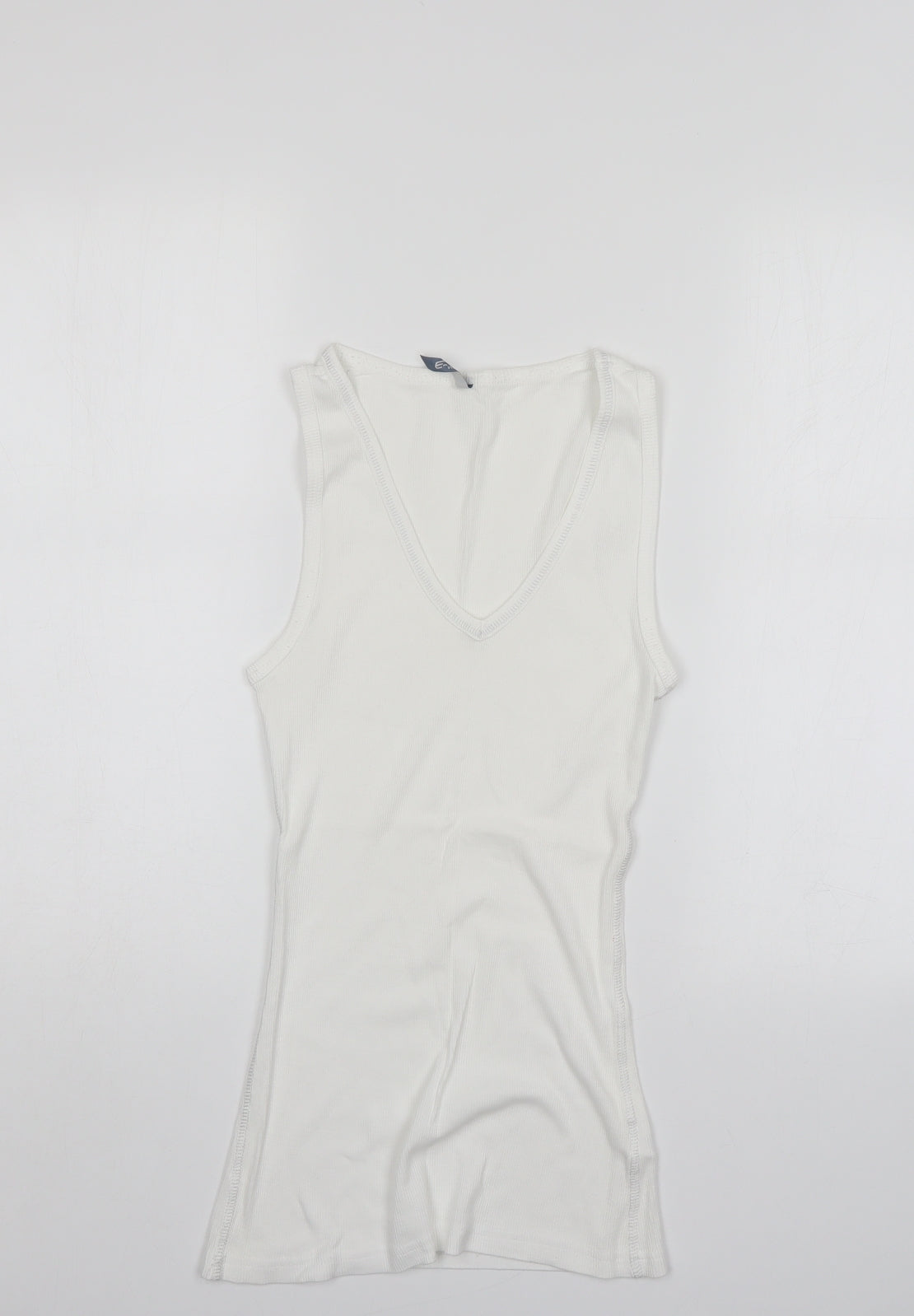 E-vie Womens White   Basic Tank Size 12