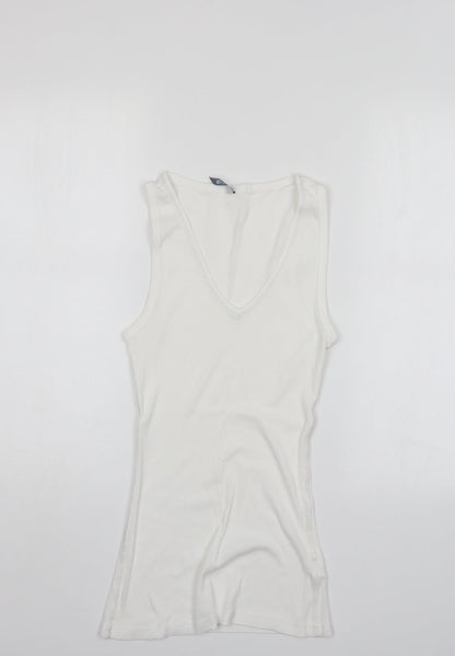 E-vie Womens White   Basic Tank Size 12