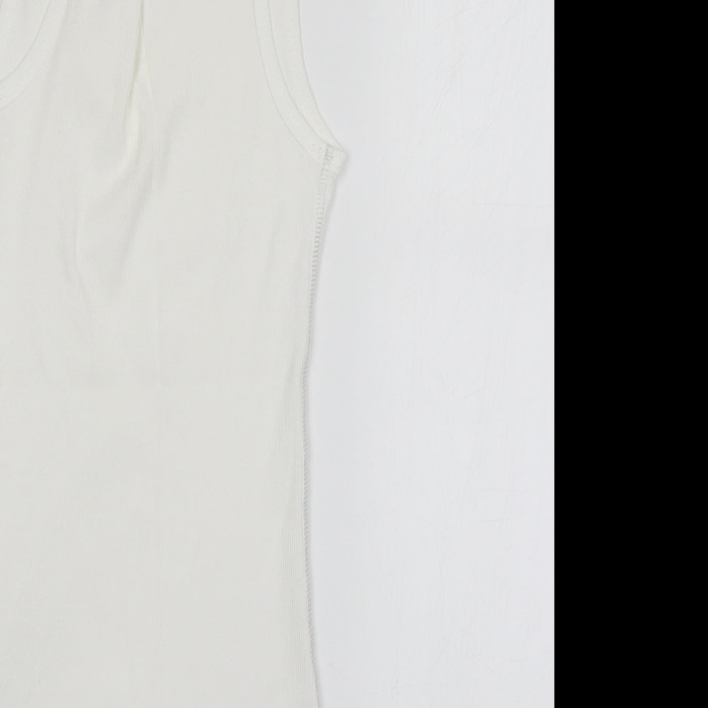 E-vie Womens White   Basic Tank Size 12